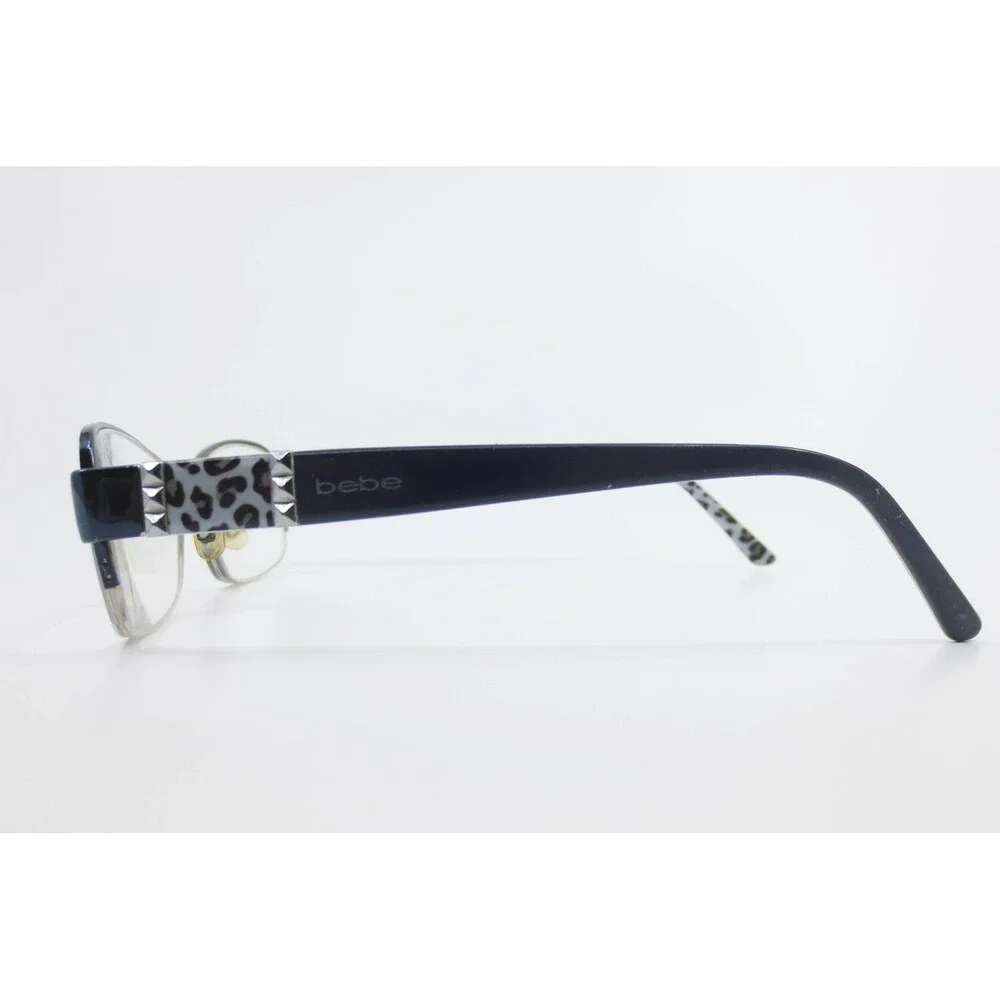 Bebe Luvah Grrrl BB5089 Midnight Blue Leopard Print Eyeglasses Frames 51-17-135